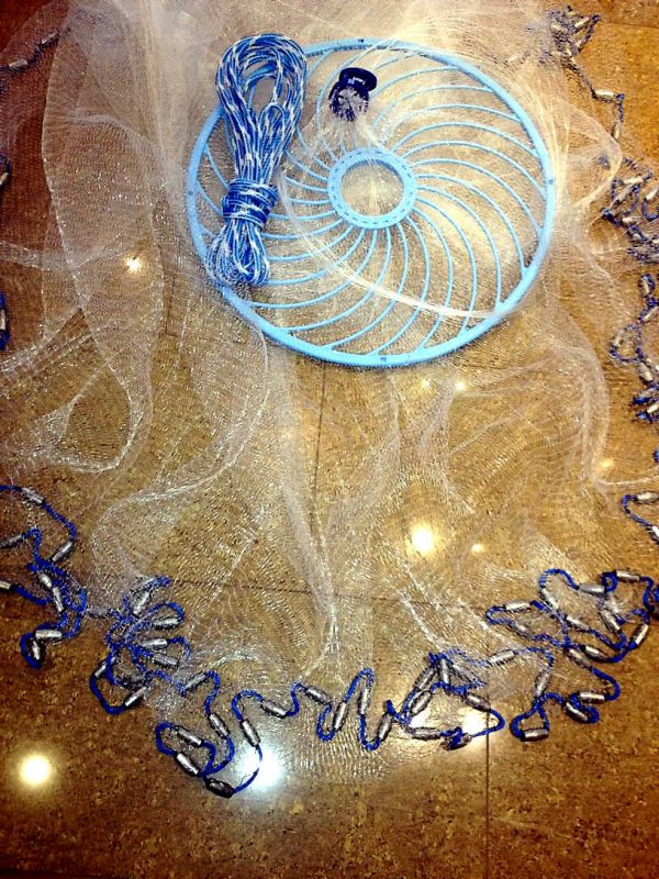 Nr.37Angelnetz,Cast Net,Neustes Wurfnetz mit 4,88m,Fischnetz,Umfang ca. 15,32 m – Bild 4