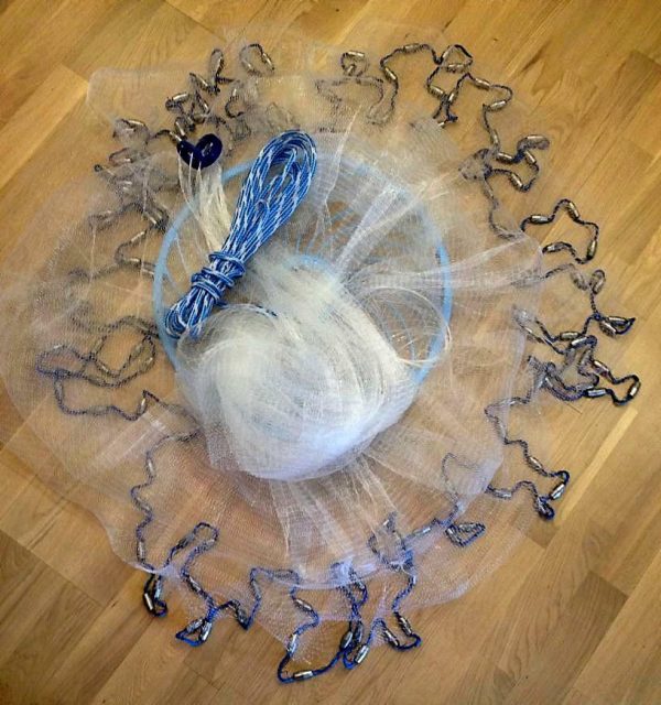 Nr.37Angelnetz,Cast Net,Neustes Wurfnetz mit 4,88m,Fischnetz,Umfang ca. 15,32 m – Bild 6