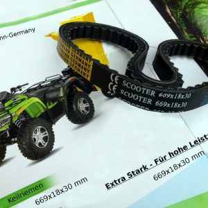 Nr.1 Riemen,Antriebsriemen,Keilriemen  669x18x30, REX RS450 LAEAGZ400, Scooter
