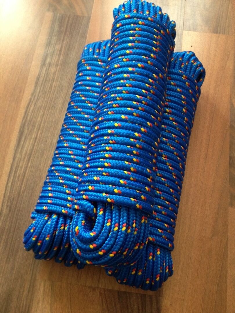 Blau, Nr.10 Expanderseil Polypropylen 10 mm x 30m,Spannseil,Ankerleine,Bootstau 