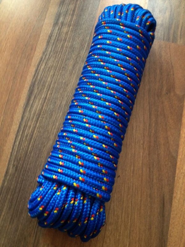 Nr.13 Polypropylenleine, Flechtseil 16 mm x 30m,Tauwerk, Reepseil, Band, Blau, – Bild 3