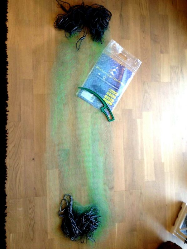 Stellnetz Fischnetz Spiegelnetz,1 Wandig, Finland Netz 1,8x15 m,40 mm ,Grün.Neu! – Bild 3
