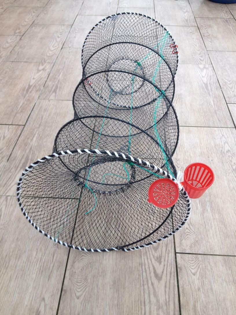 Köderfischreuse XXL 100cm - Aalreuse Krebsreuse Mit Futternetz