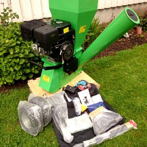 13PS Holzhäcksler,Häcksler,Schredder,Benzin Gartenhäcksler,Motorhäckler,E-Start