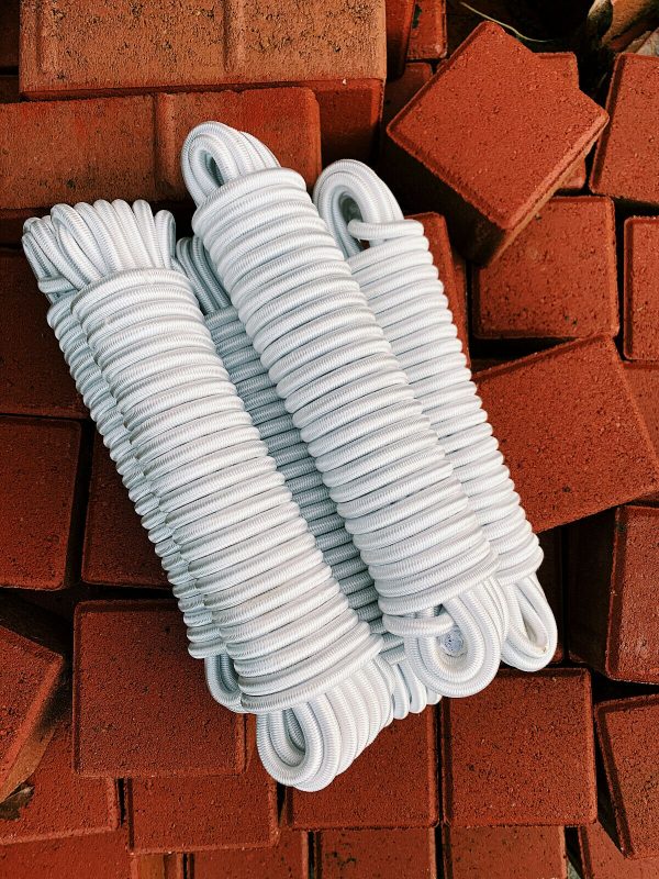 G Weiße Gummileine Planenseil Spanner Gummischnur Kordel Expanderseil Gummiseil – Bild 7