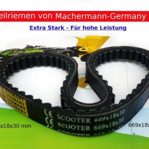 Nr.1 Riemen 669x18x30  Antriebsriemen Zahnriemen Keilrieme,GY6 50cc,China Roller
