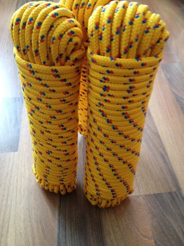 Nr.24 PP-Leine 10 mm,30m,Segeltauwerk, Mehrzweckseil, Bootstau, Strick,Reep,Gelb – Bild 7