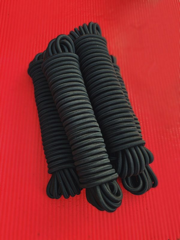 G Schwarzes Planenseil Spanner Gummischnur Gummikordel Spannseil Kordel Leine – Bild 6