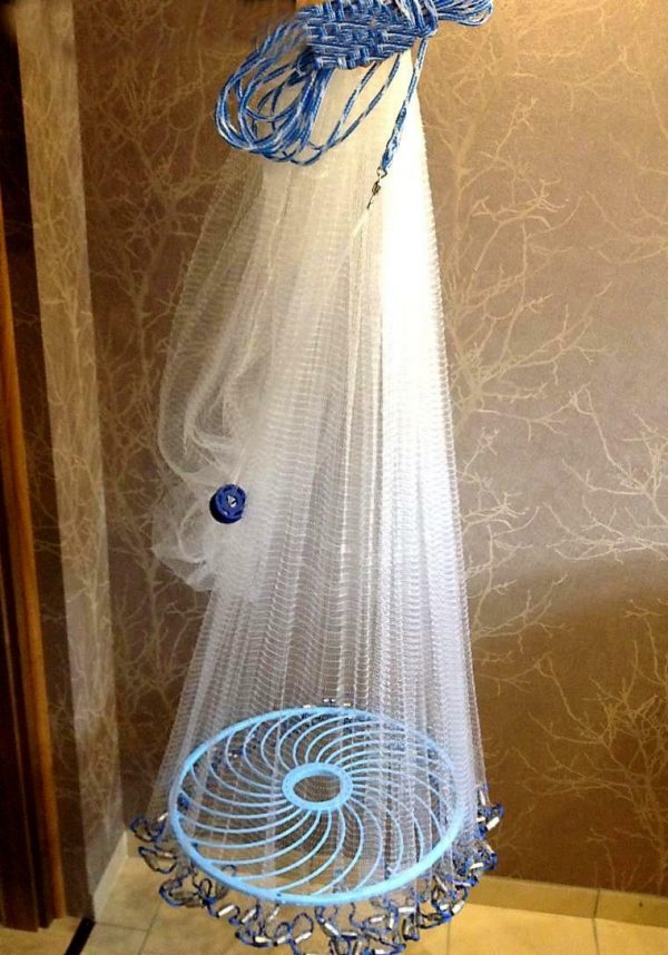 Nr.37,Angelnetz,Cast Net, Neustes Wurfnetz  mit 4,88m,Fischnetz,XXL – Bild 3