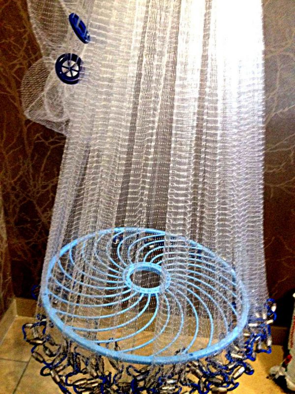 Nr.37,Angelnetz,Cast Net, Neustes Wurfnetz  mit 4,88m,Fischnetz,XXL – Bild 4