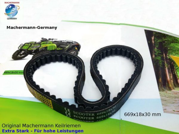 Zahnriemen Keilriemen  Antriebsriemen  Rex / Baotian Jinlun Riemen 669x18x30 – Bild 3