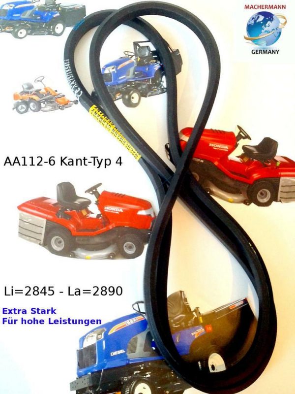 Nr.132,  Keilriemen AA112 6-Kant,Jonsered,AYP,Husqvarna,Twin,Craftsman,McCulloch – Bild 3