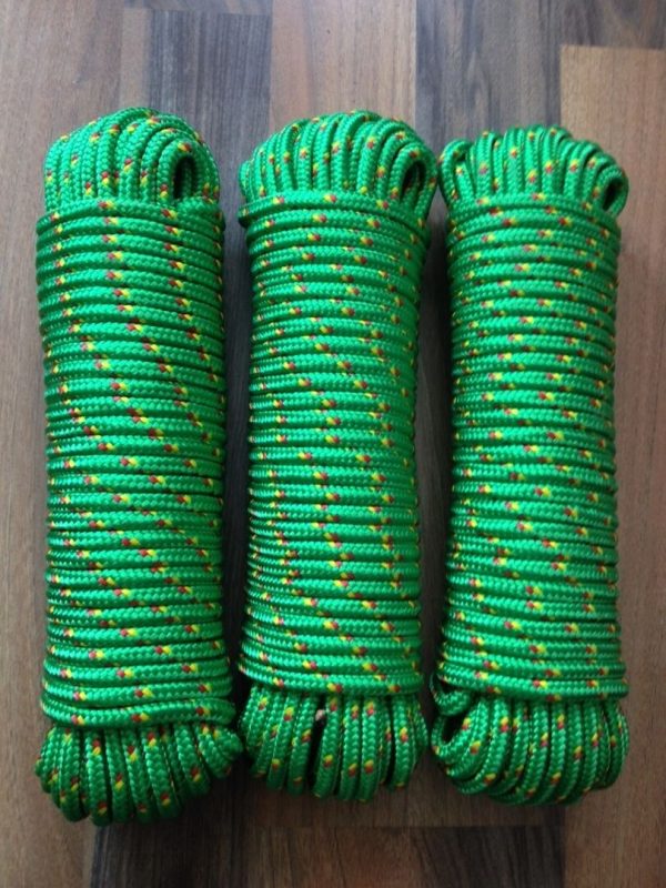 Nr.16 Polypropylen Seil, Flechtleine,8 mm x 30m,Reepschnur,Seile,Tau,Leine, Grün – Bild 7