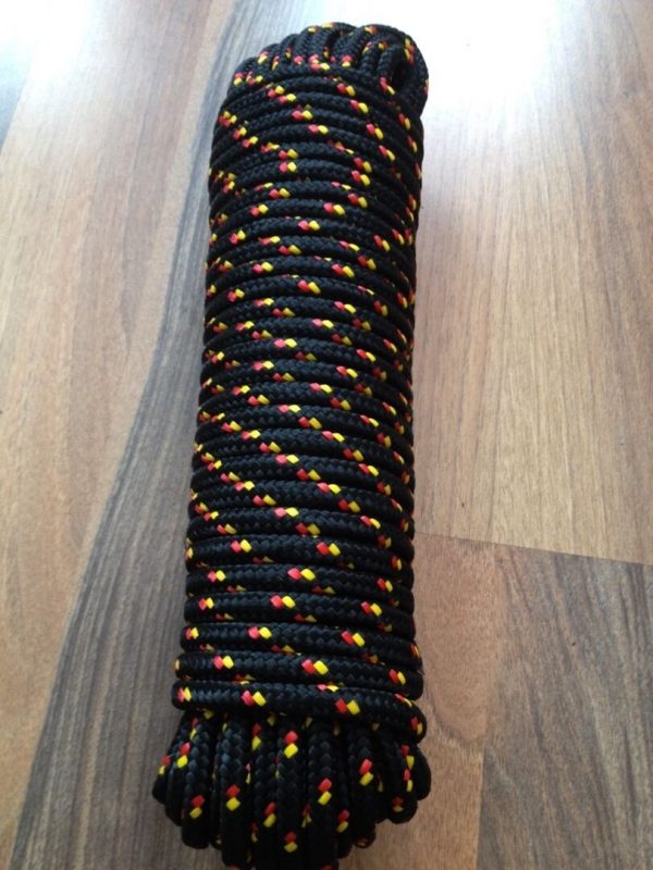 Nr.39 Seile 12 mm, 30m,Mehrzweckseil, Bootstau,Tau,Strick, Ersatzseil,Schwarz.