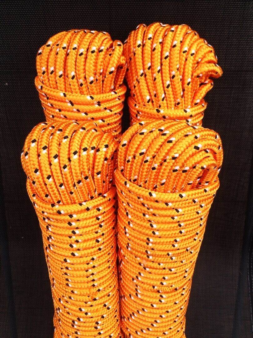 Orange Nr.28 Seile,Tau,Schnur,Band,Bänder 4 mm,30m,Tauwerk,Reepseil,Arbeitsseil 
