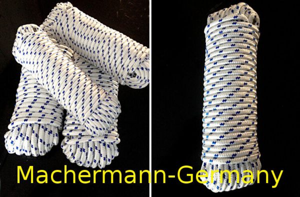 Reepseil  4-16 mm,30m , Spannseil, Reperaturseil, Leine, Festmache, Weiß – Bild 3