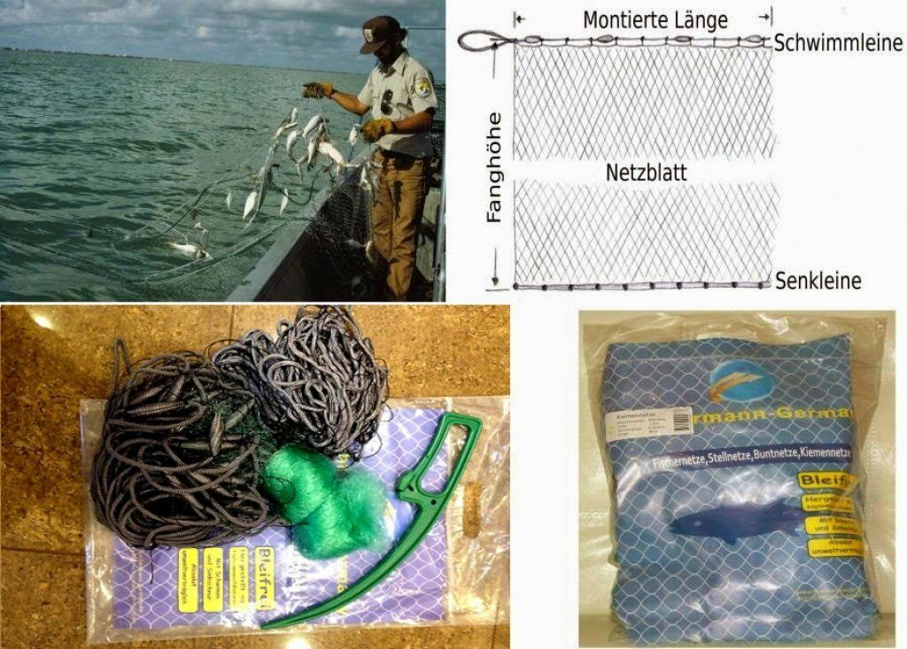 Stellnetz,Fischnetz,Spiegelnetz,1 Wandig,Finland Netz.3m x 60m, 60mmTop Preis! – Bild 5