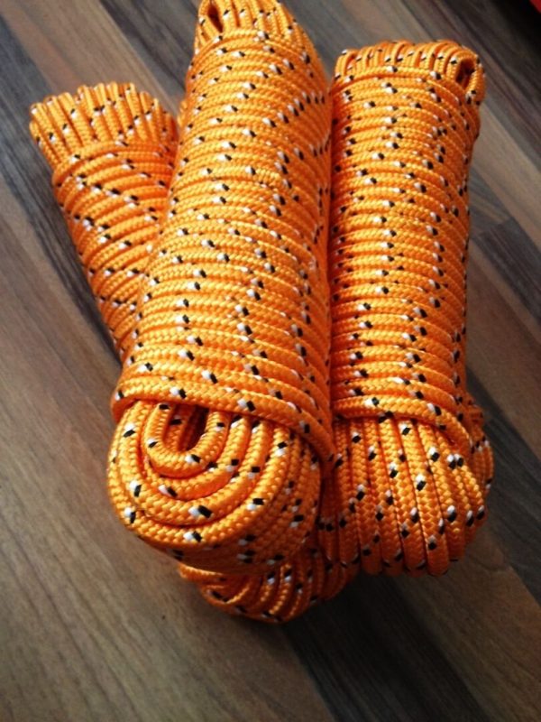 Bootleine 4-16 mm,30m, PP Seil, Kunststoffseil, Kordel, Schnur, Band, Orange – Bild 12