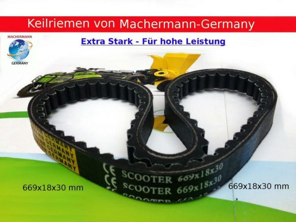 Nr.1 Keilriemen 669x18x30 Antriebsriemen Zahnriemen  Rex  - Zongshen -RS 450 GY6 – Bild 3