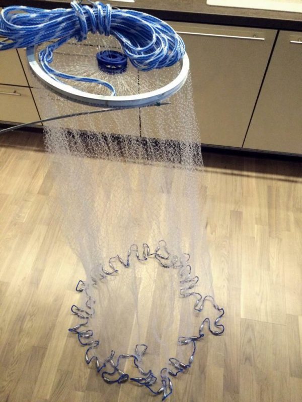 Nr.6, Angelnetz,Cast Net, Neustes Wurfnetz Model mit 3,66m Durchmesser,Fischnetz