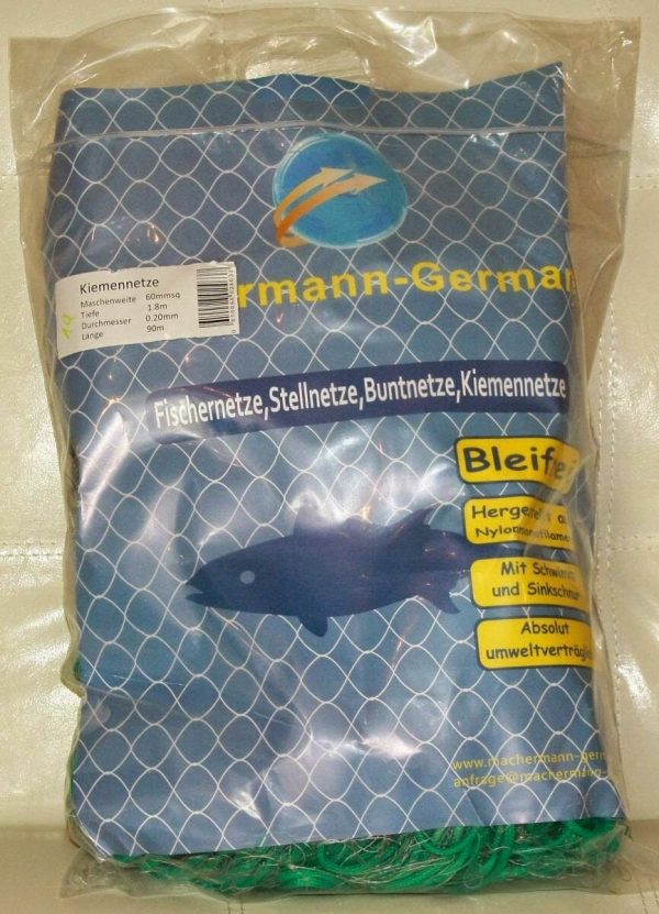 Stellnetz,Fischnetz,Spiegelnetz,1 Wandig,Finland Netz.3m x 60m, 60mmTop – Bild 5