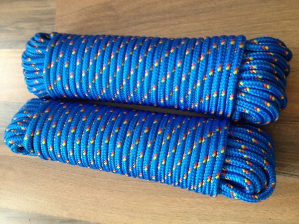 Nr.13 Polypropylenleine, Flechtseil 16 mm x 30m,Tauwerk, Reepseil, Band, Blau – Bild 4
