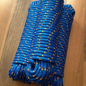 Nr.9 Polypropylen Seil, Flechtleine 8 mm x 30m,Tauwerk, Reepschnur, Band, Blau,