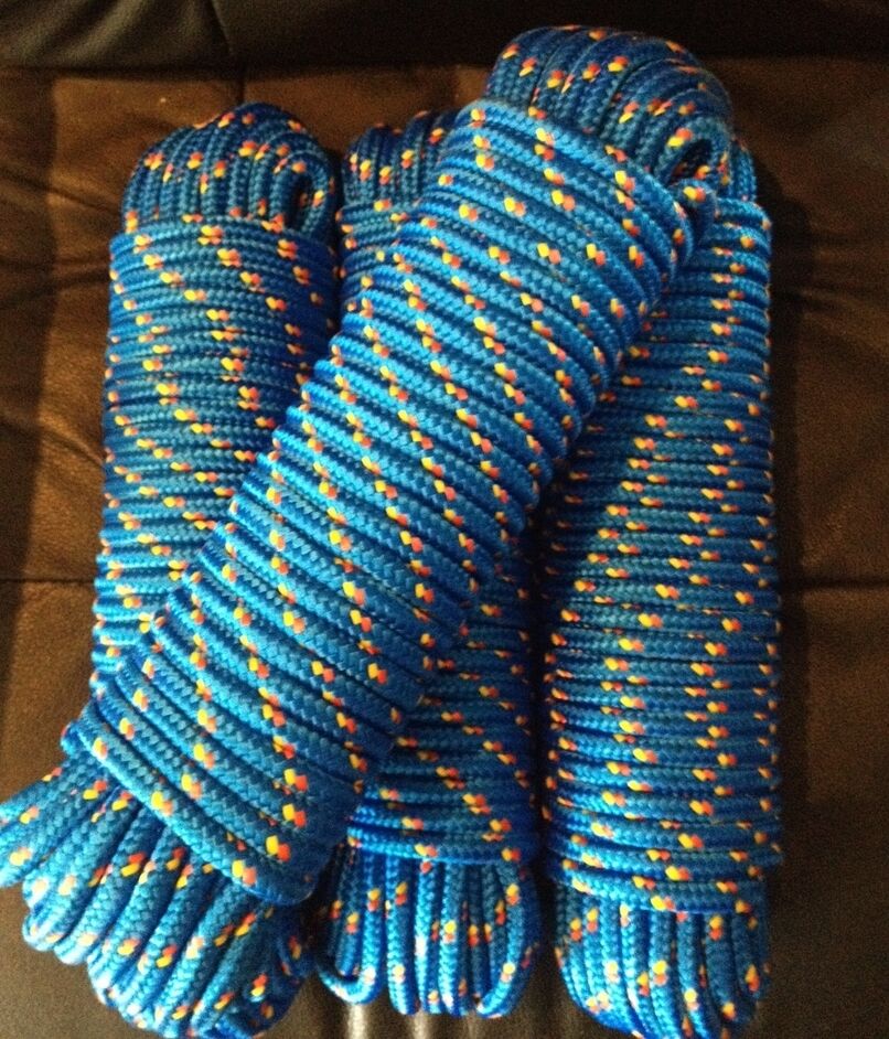 Flechtleine 8 mm x 30m,Tauwerk Blau, Reepschnur Nr.9 Polypropylen Seil Band 