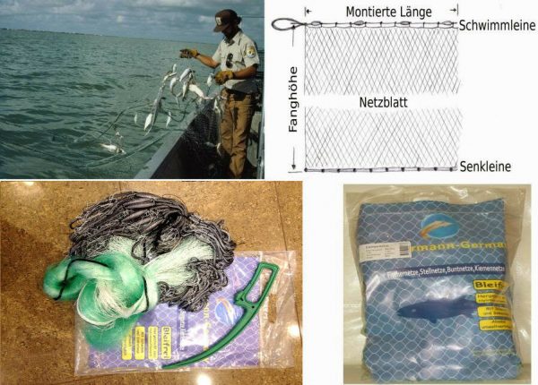 Stellnetz,Fischnetz,Spiegelnetz,3 Wandig, Finland Netz 1,8x10 m,40 mm,Grün/weiß! – Bild 4