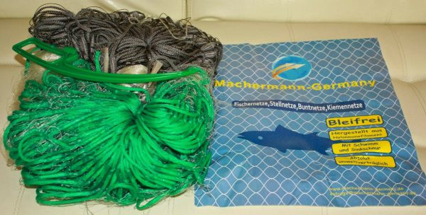 Stellnetz,Fischnetz,Spiegelnetz,3 Wandig, Finland Netz. 1,8x15 m,50 mm Bleifrei!